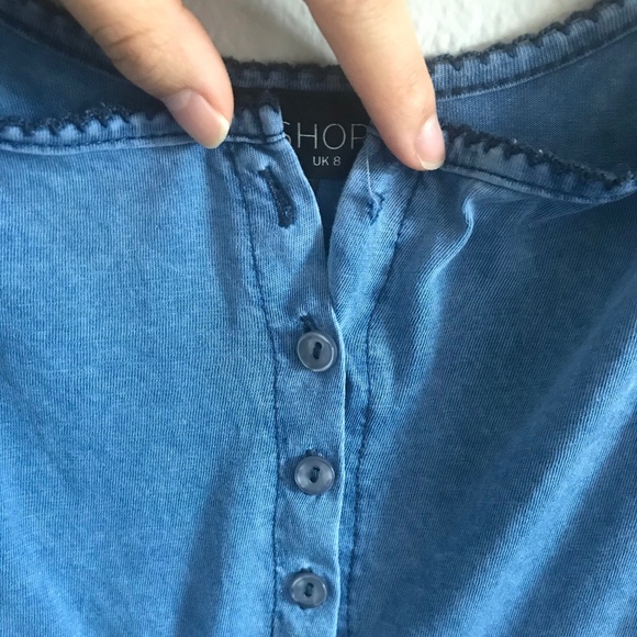 TOPSHOP Blue Picnic Dress - Picture 3 of 7